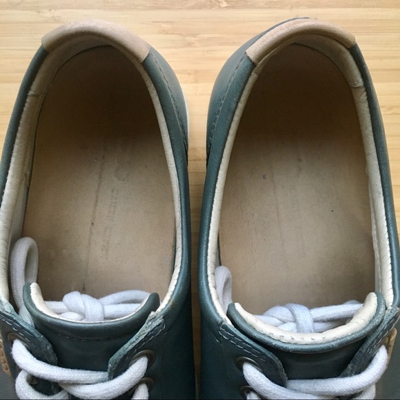 ECCO Soft 7 Leather Lace-up Sneakers - Moon (5) - Picture 8 of 12